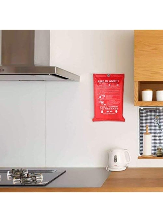 Title: Victusoaring Emergency Fiberglass Fire Blanket - Safety Cover for Kitchen, Fireplace, Grill, Car, and Camping (99 x 99 cm). - Image 4